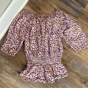 Peek Floral Smocked Waist Top